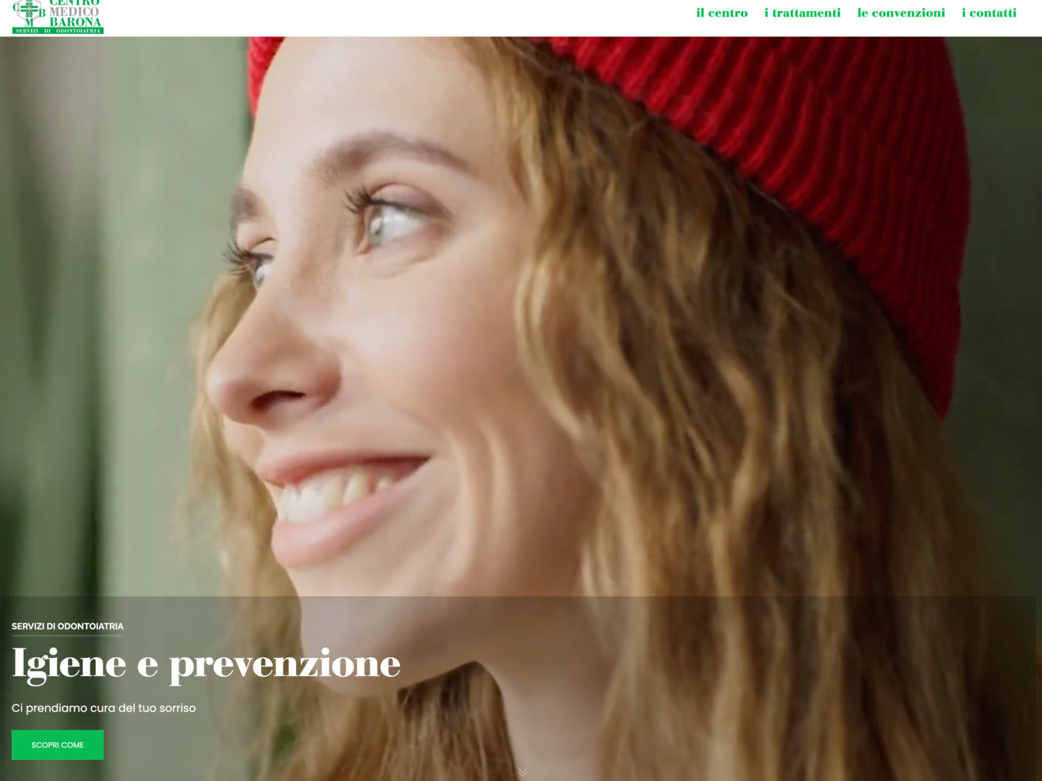 ScreenShot Home Page Centro Medico Barona Servizi di Odontoiatria